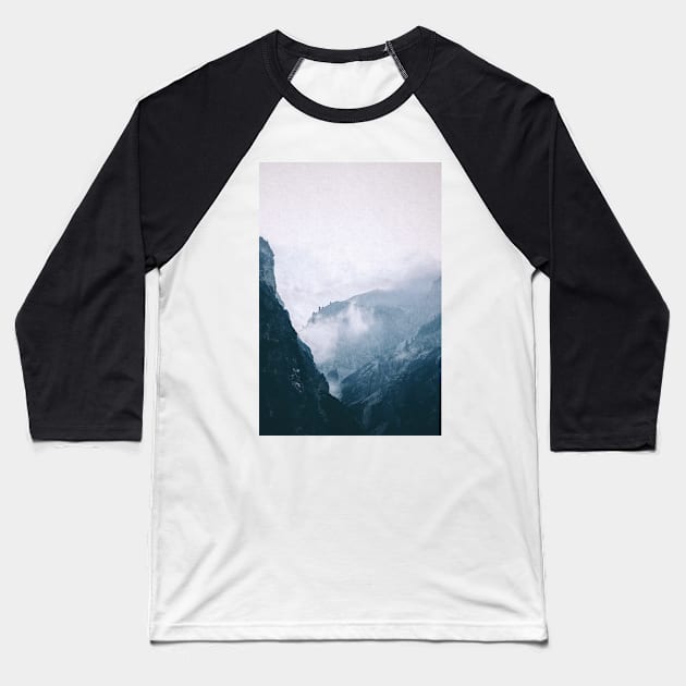 Scandinavian landscape Baseball T-Shirt by Olex022